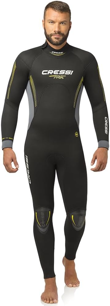 Cressi Men's Full Neoprene Wetsuit Back-Zip for Scuba Diving & Water Activities - Fast 5mm: Designed in Italy