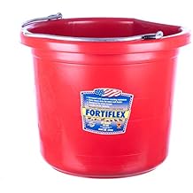 Fortiflex Flat-Back Bucket 6 Gallon Red