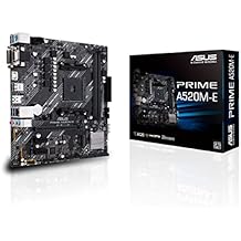 Asustek Computer Prime A520M-E AMD A520 (Ryzen AM4) Micro ATX Motherboard with M.2 Support, 1 Gb Ethernet, HDMI/DVI/D-Sub, SATA 6 Gbps, USB 3.2 Gen 2 Type-A