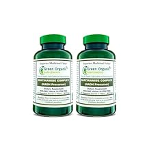 Green Organic Supplements Niacinamide, Niacin, NAD, NADH, 90 VCaps, High Absorbable, Non-GMO, Gluten-Free (Pack of 2)