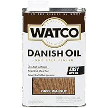 Watco 242220 Danish Oil Wood Finish, Quart, Dark Walnut