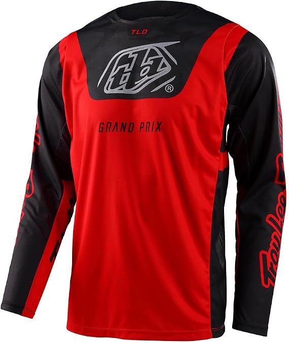 Troy Lee Designs GP Pro Adult Motocross Off-Road Dirt Bike Long Sleeve Jersey, Blends Camo, Red/Black, Large