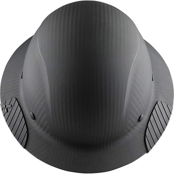 DAX Carbon Fiber Hard Hat - Full Brim Matte Black
