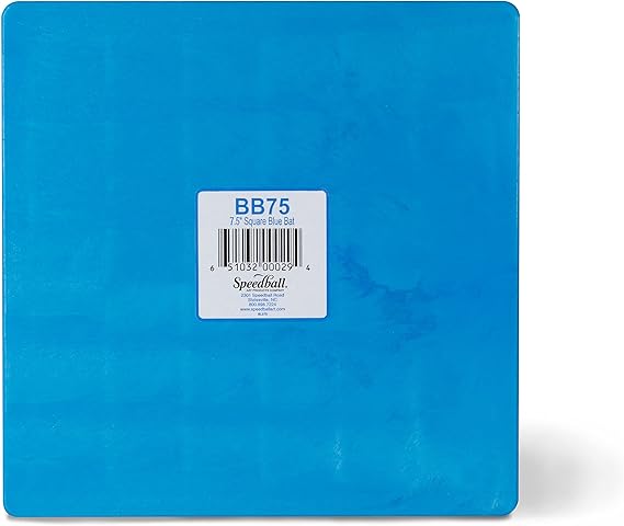 Speedball 7.5 Inch Square Universal Pottery Wheel Bat, Blue, for Ceramics and Clay Work