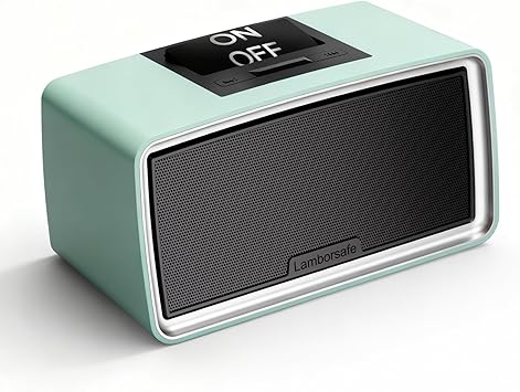 Lamborsafe One-Button Music Player for Seniors, Simple Music Player for Elderly & Dementia Patients, MP3 Player Device with 32GB TF Card, Gift for Alzheimers, Visually & Mobility-Impaired Cyan