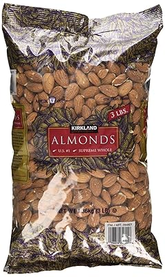 Kirkland Signature Supreme Whole Almonds, 3 Pound Pack of 2